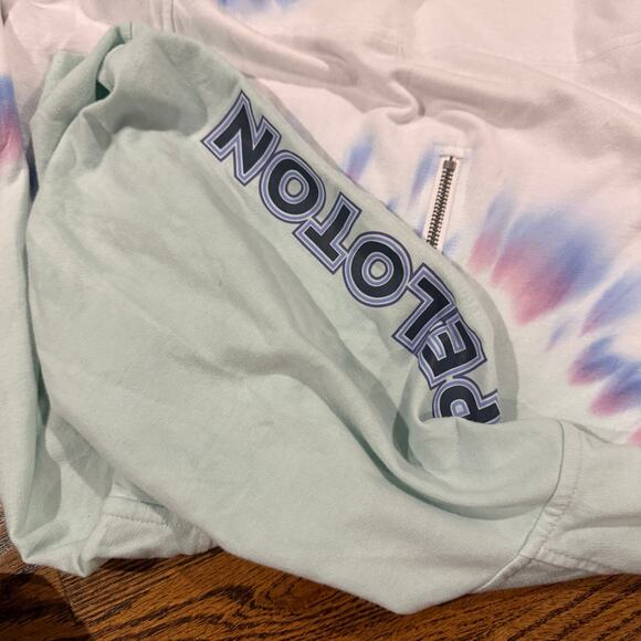 Peloton Quarter Zip Tie Dye Hoodie Sweatshirt size Small - Picture 3 of 6